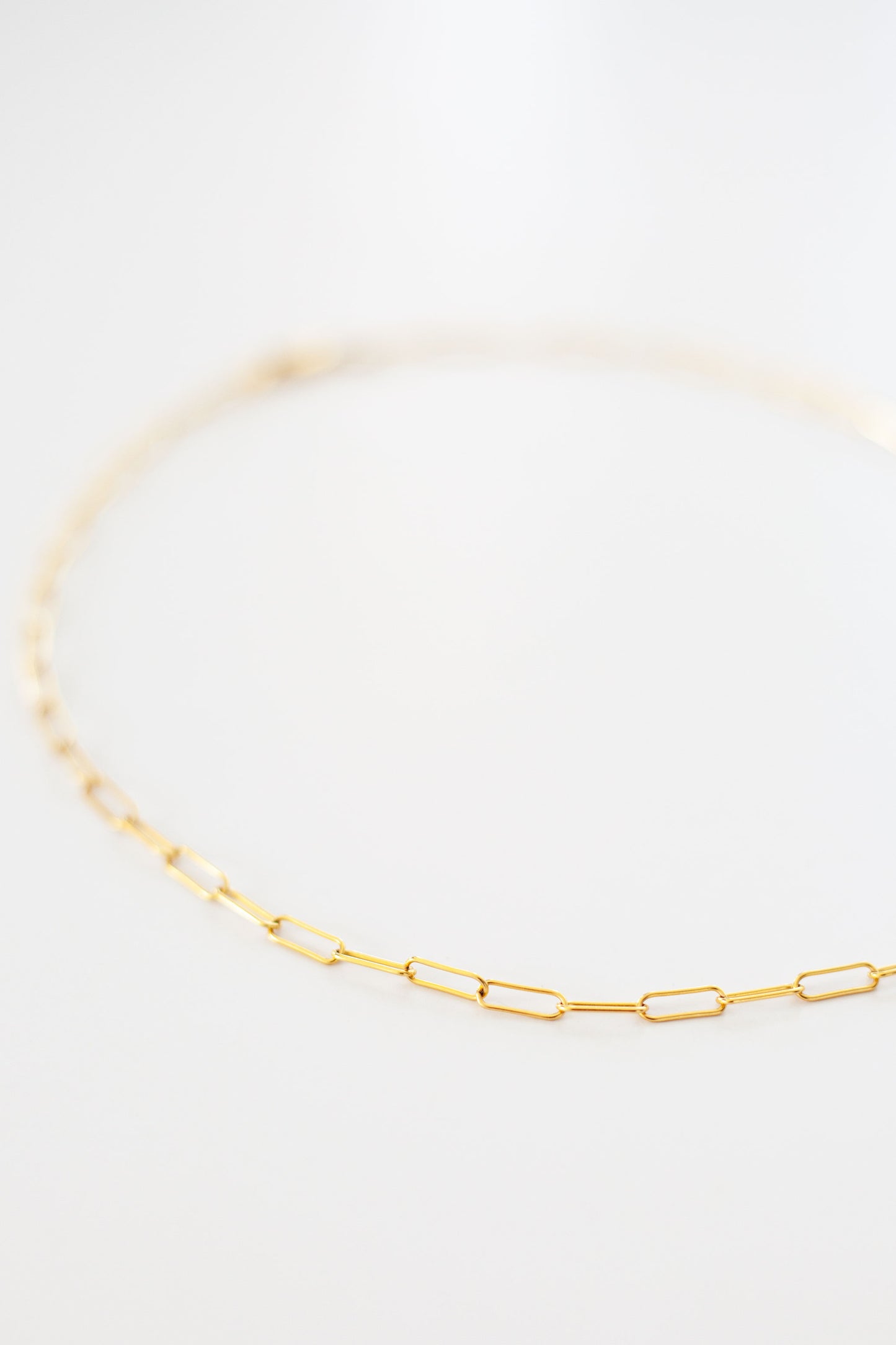 10KT Gold Paperclip Necklace