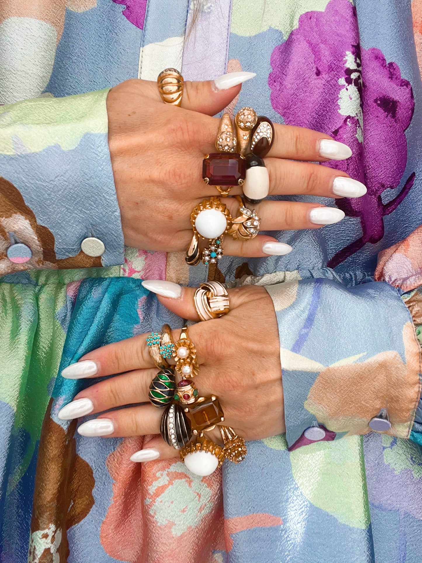 Vintage Double Flower Ring
