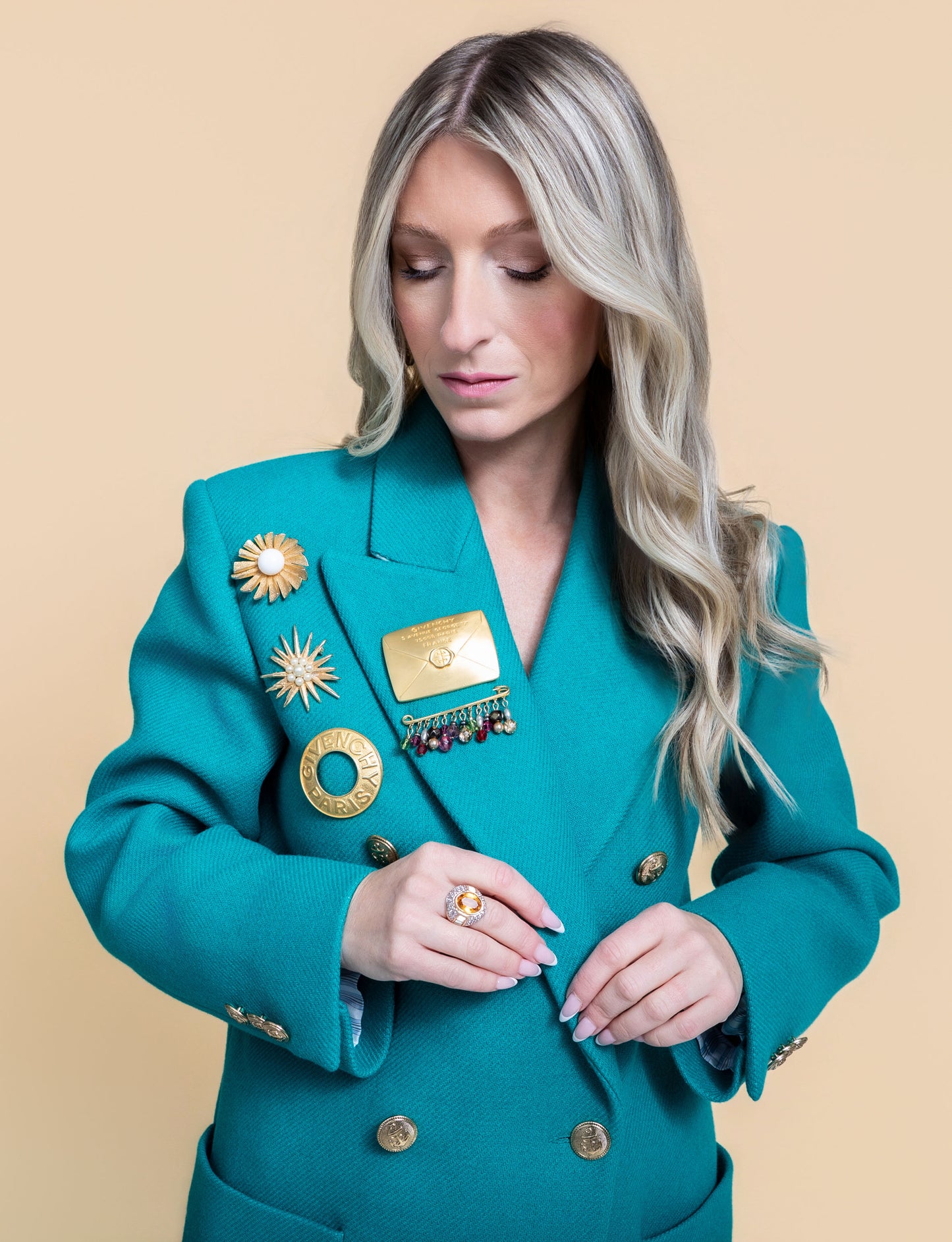 Vintage Designer Envelope Brooch