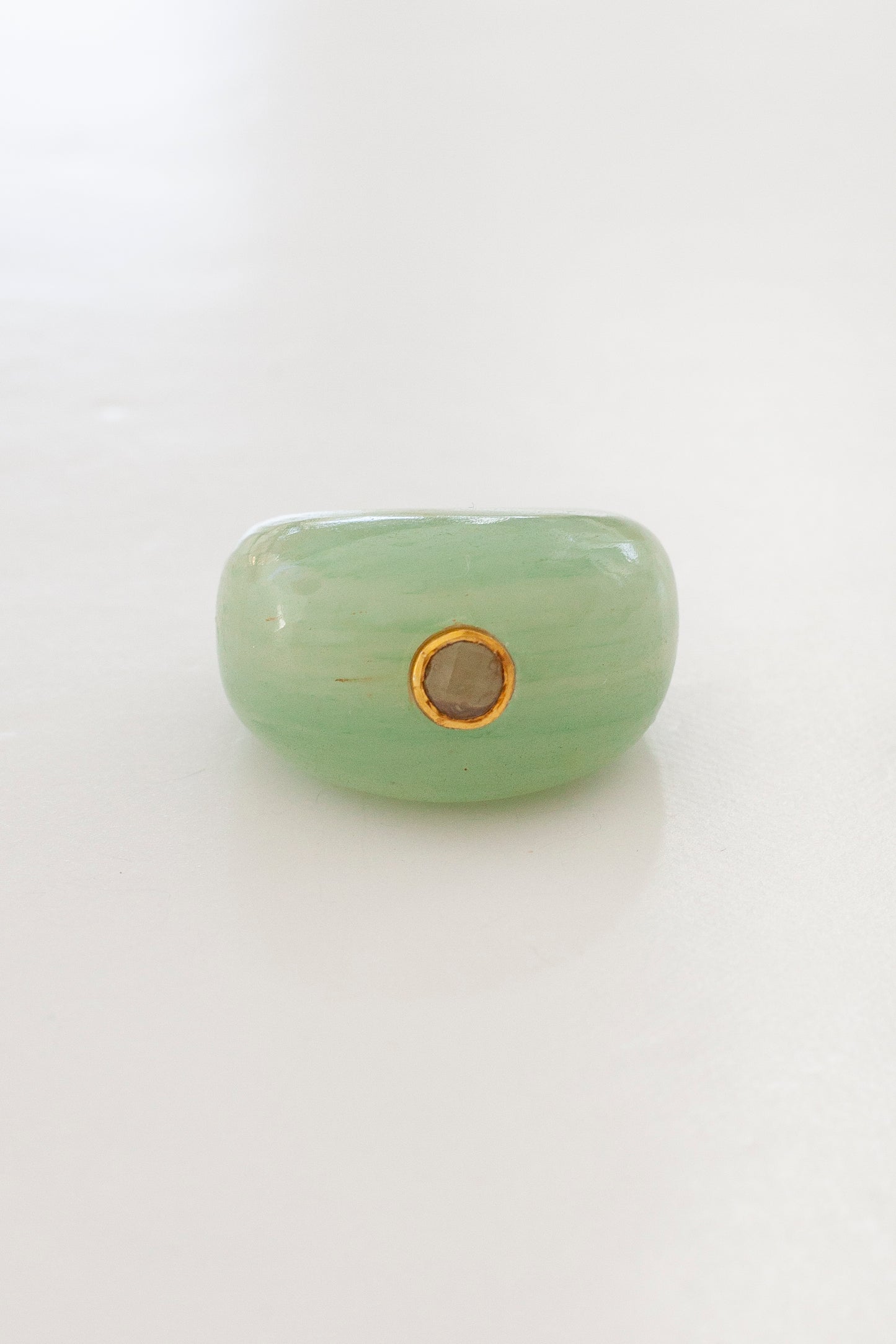Cora Ring (Mint Green Quartz)