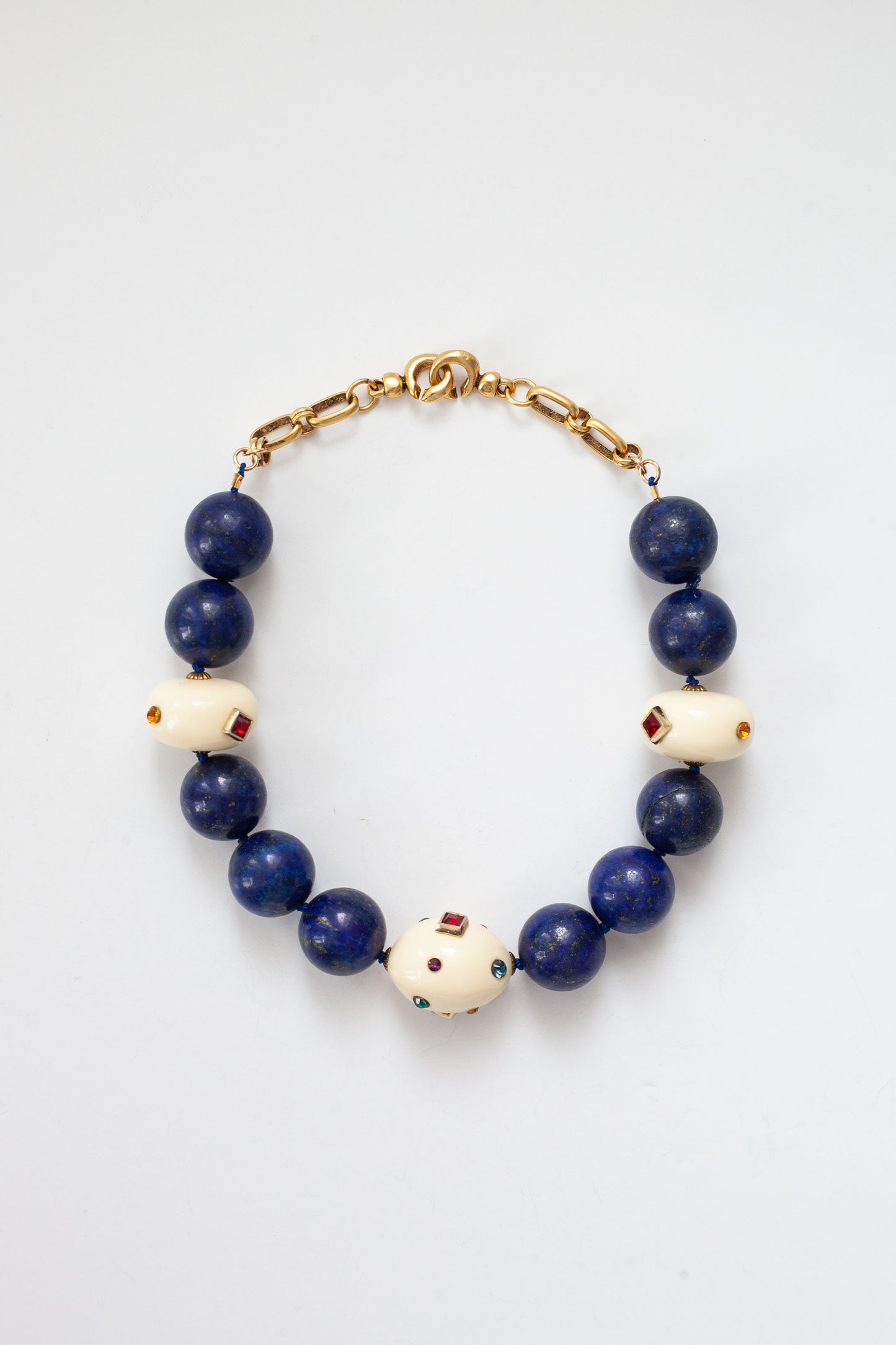 Lapis Lazuli Necklace with Vintage Beads
