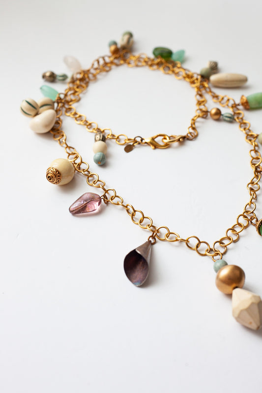 Vintage Organic Charm Necklace