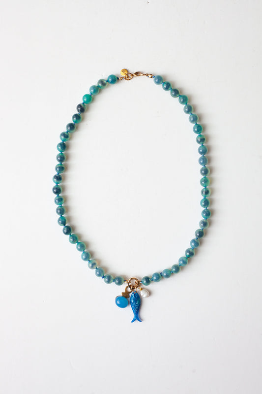 Sardine Necklace - Capri Blue