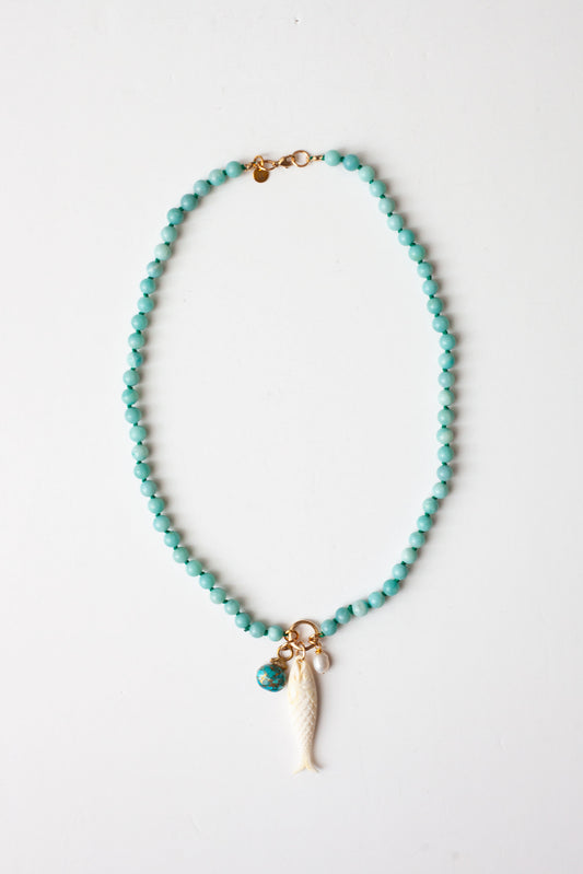 Sardine Necklace - Creamy White