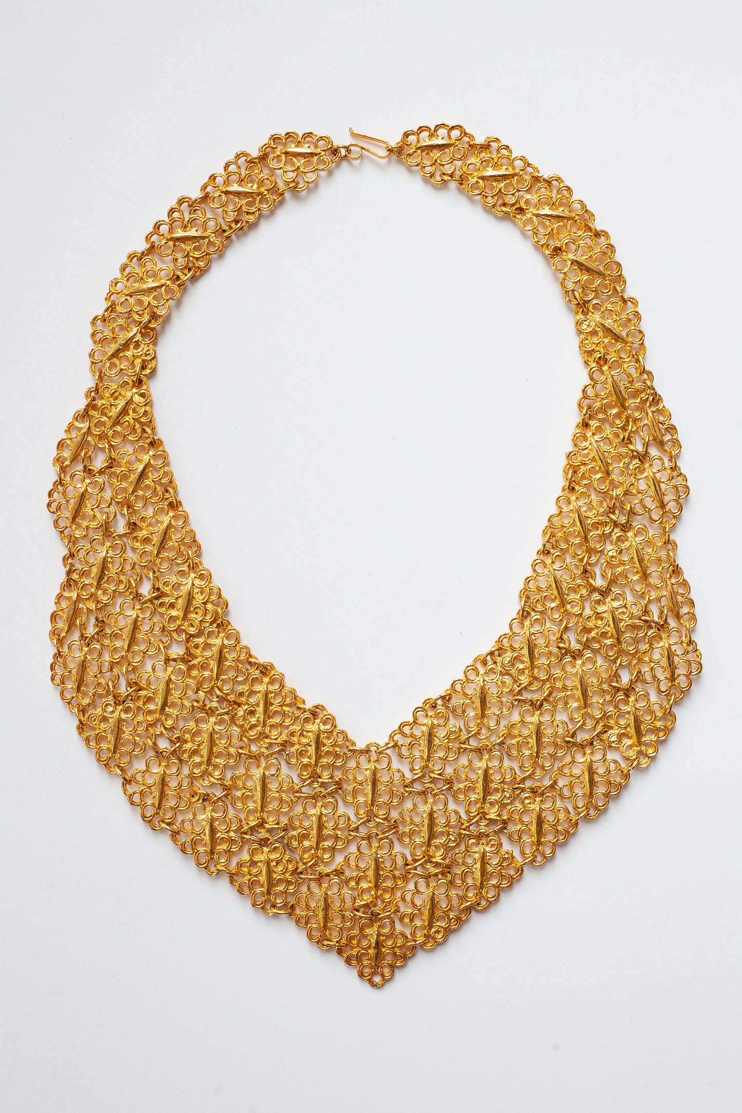 Vintage Gold Bib Necklace