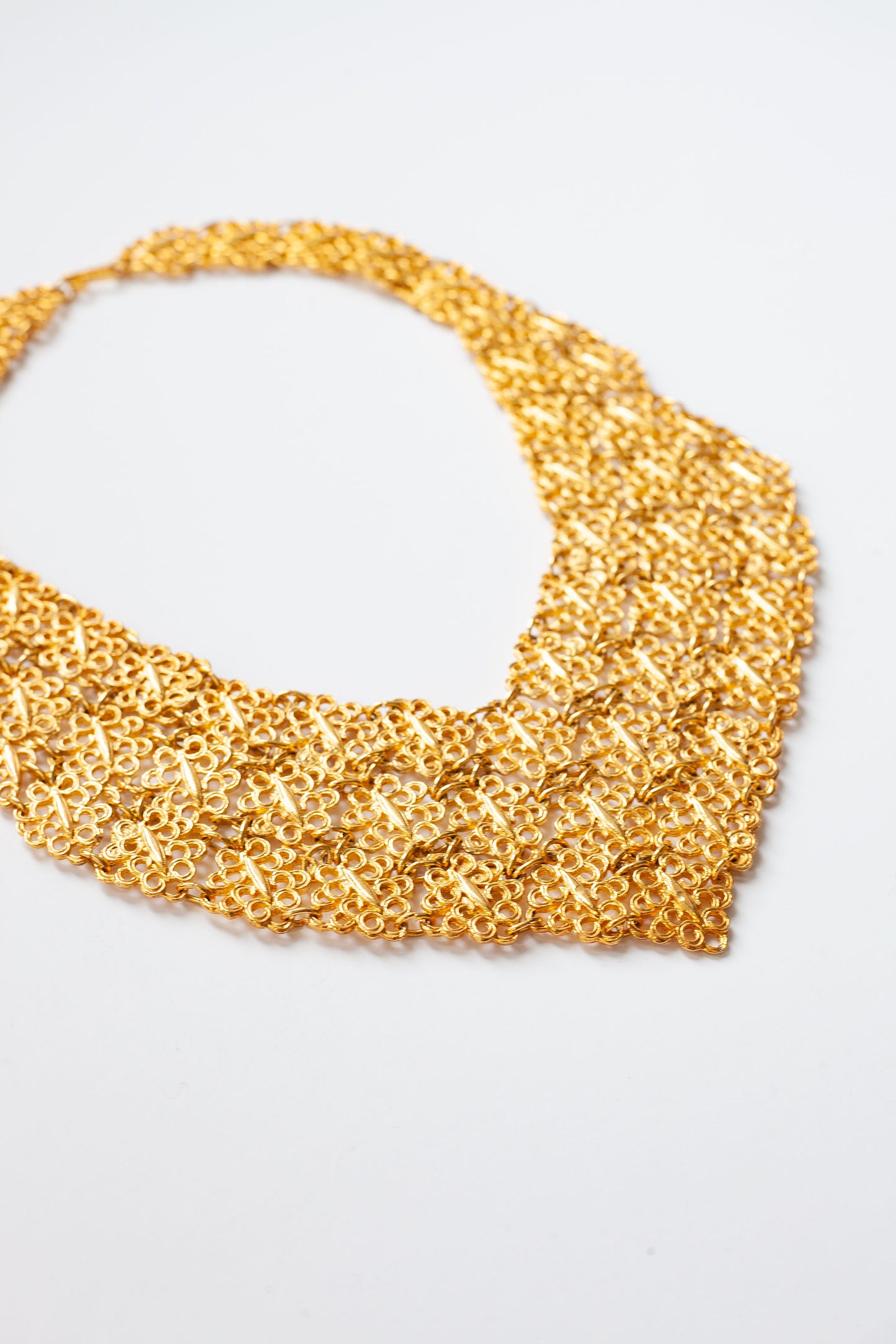 Vintage Gold Bib Necklace