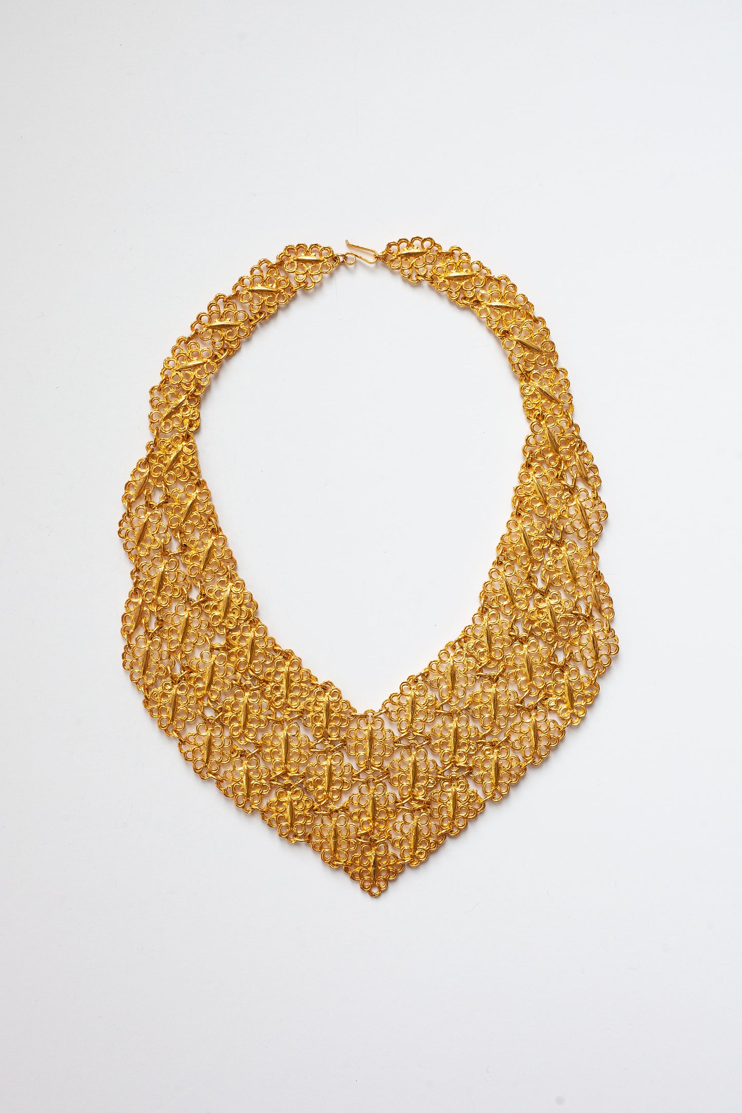 Vintage Gold Bib Necklace