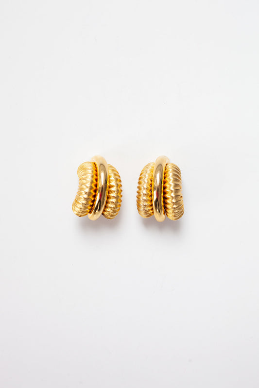 Vintage Chunky Fluted Earrings