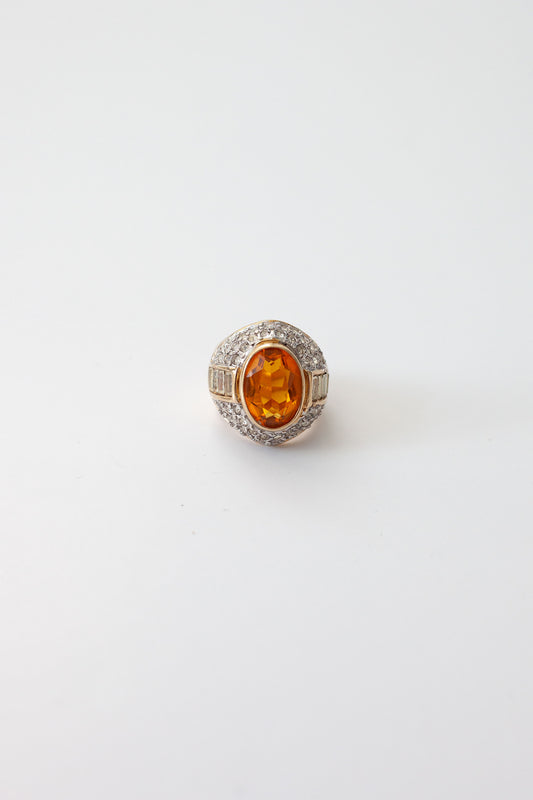Vintage Citrine Cocktail Ring