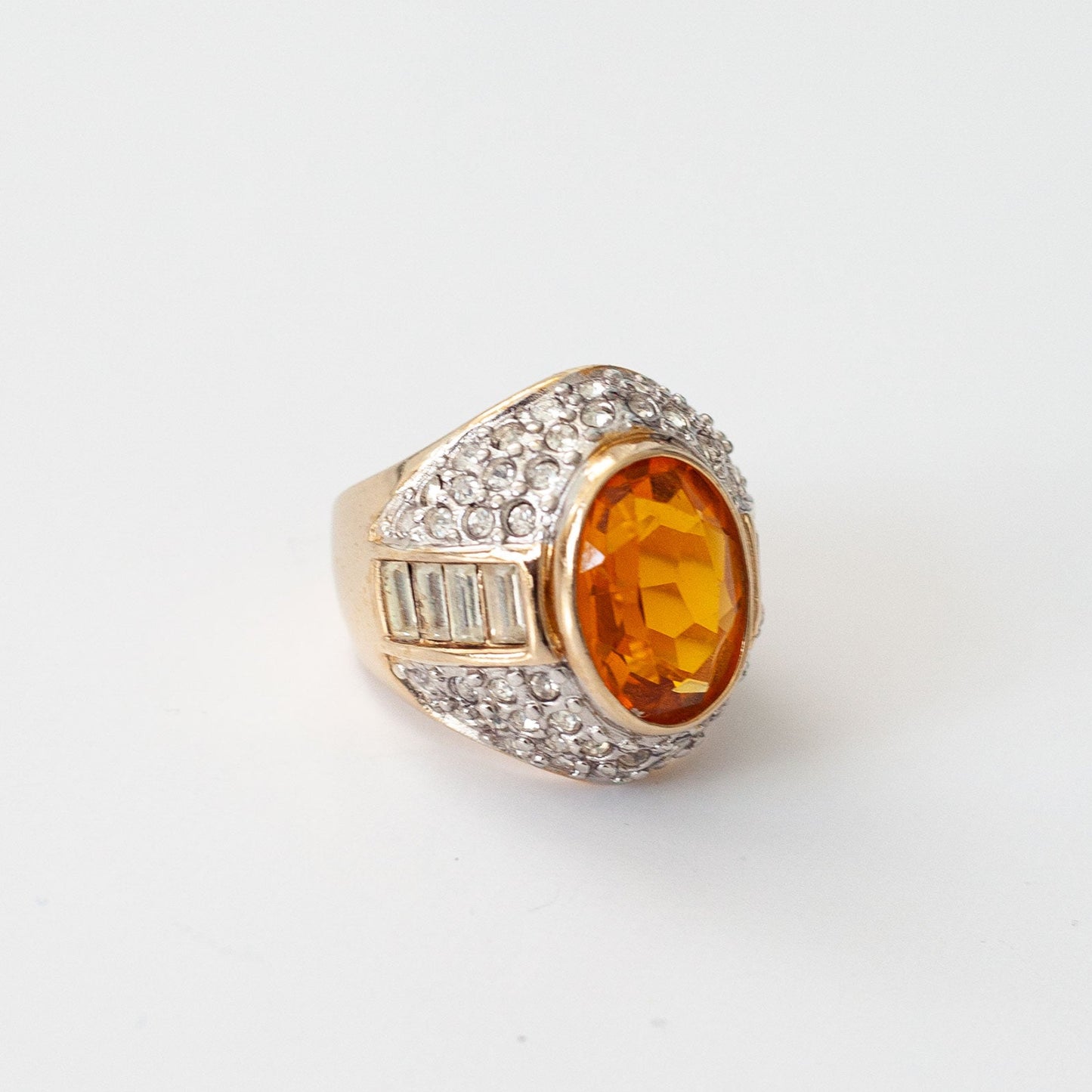 Vintage Citrine Cocktail Ring