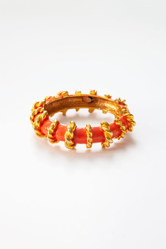 Vintage Coral Clamper Bracelet