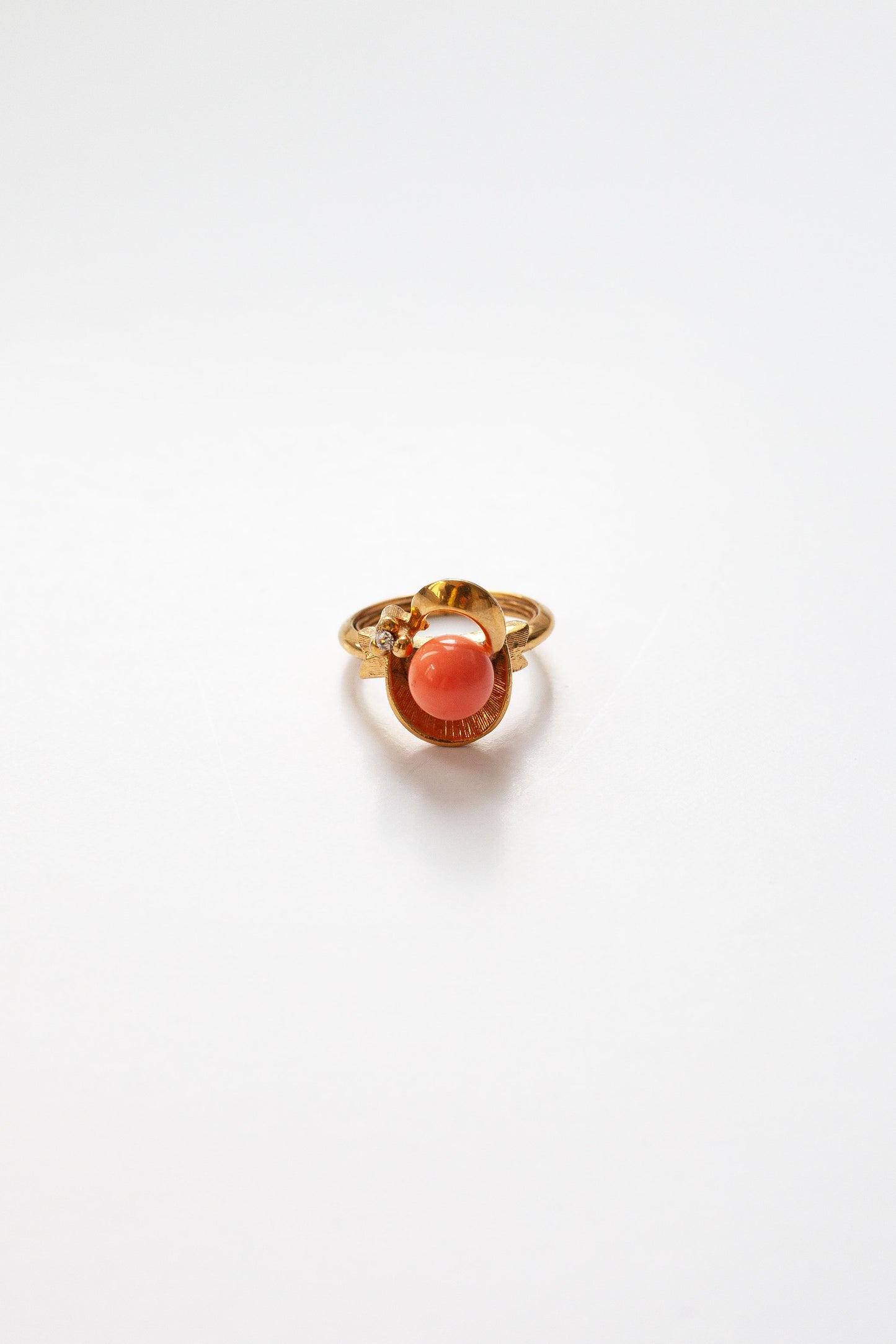 Vintage Coral Cocktail Ring