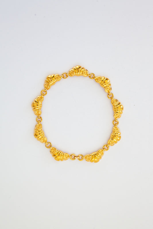 Vintage Croissant Link Necklace