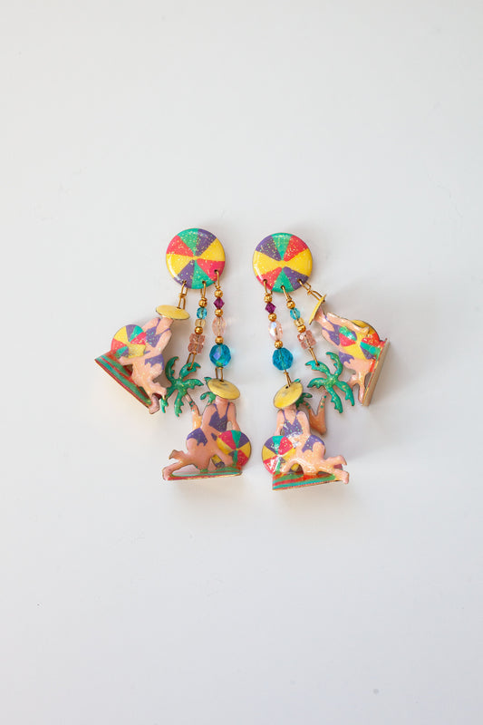 Vintage Designer Beach Earrings