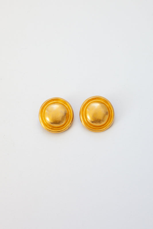 Vintage Designer Button Earrings