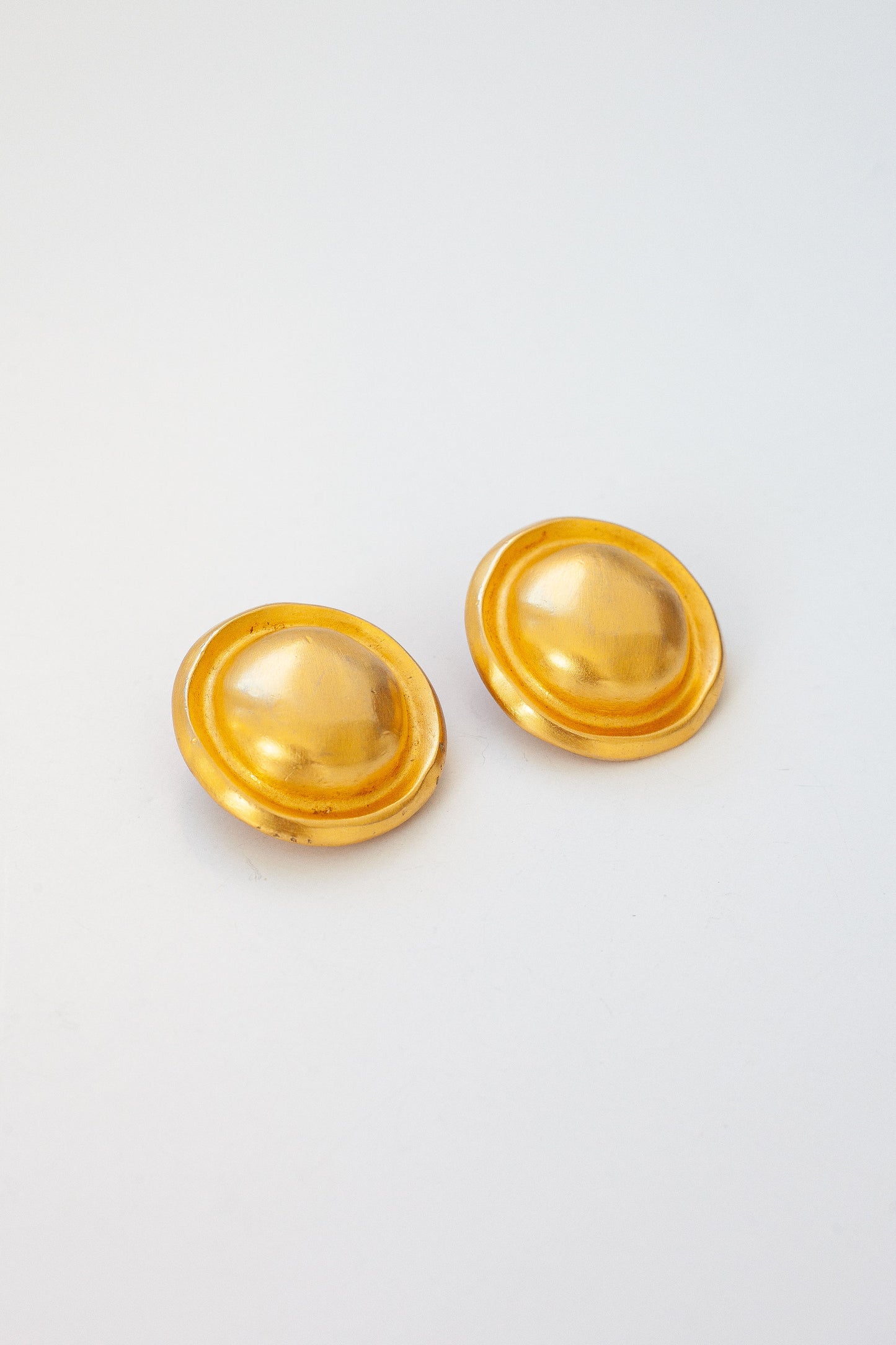 Vintage Designer Button Earrings