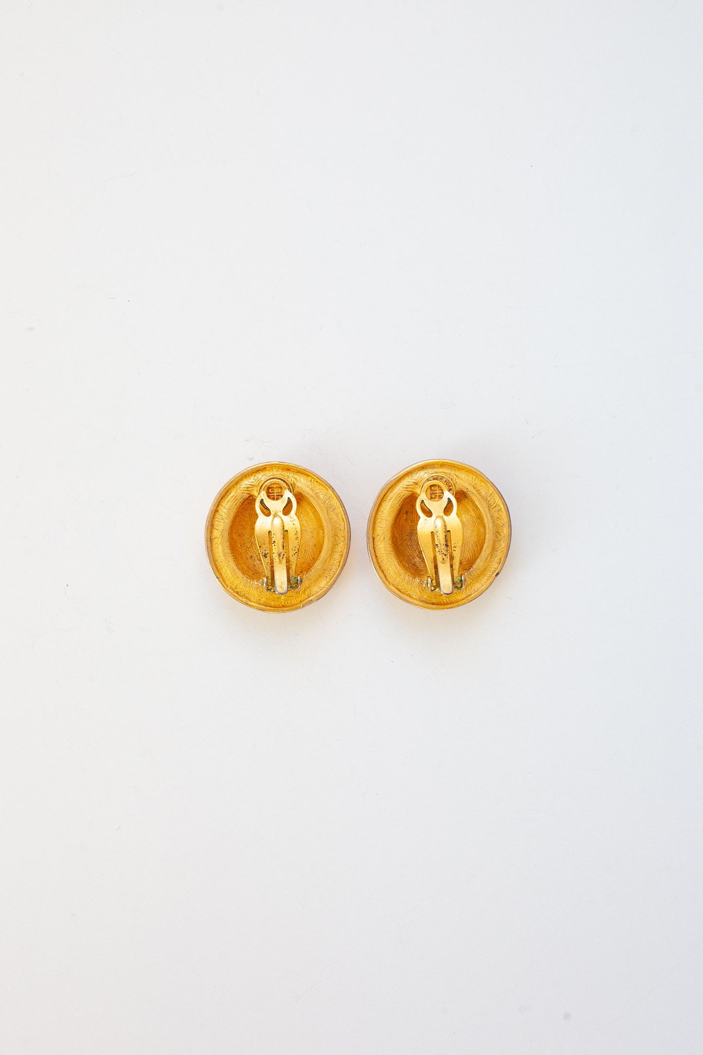 Vintage Designer Button Earrings