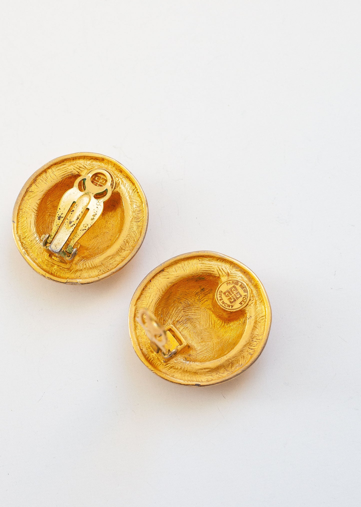 Vintage Designer Button Earrings