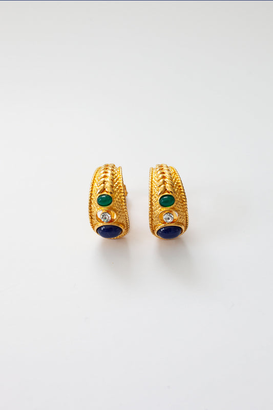 Vintage Designer Cabachon Earrings