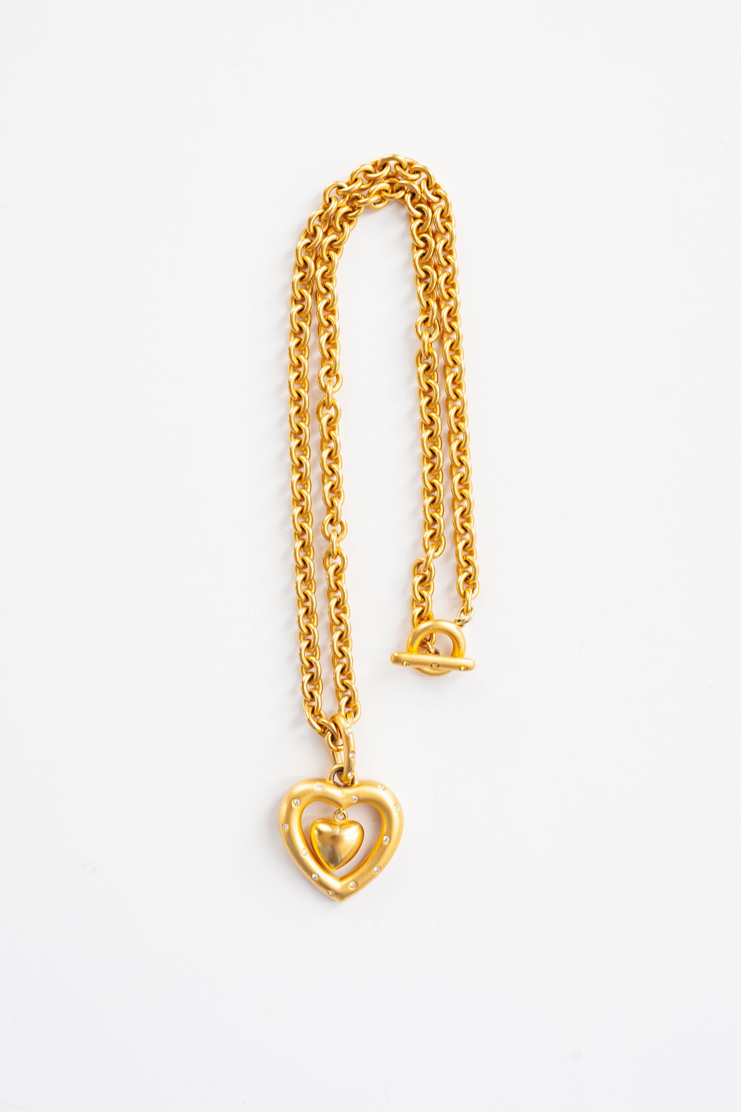 Vintage Designer Heart Pendant Necklace