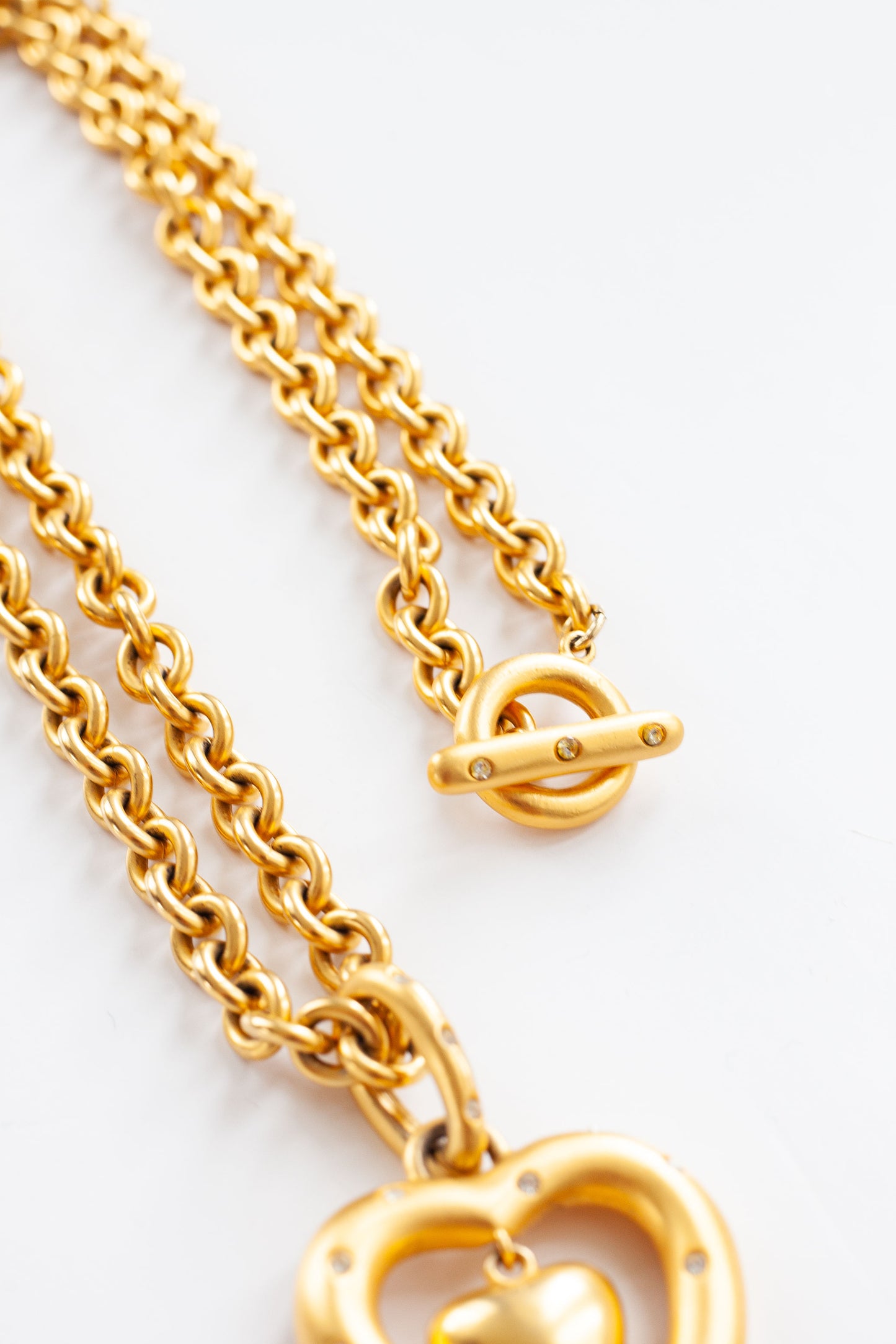 Vintage Designer Heart Pendant Necklace