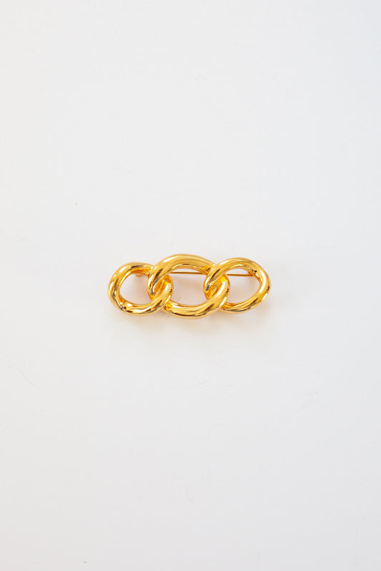 Vintage Designer Interlocking Loop Brooch
