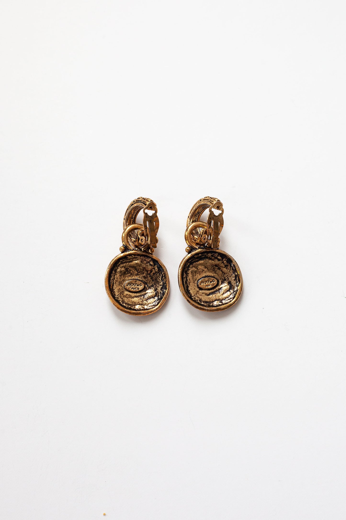 Vintage Designer Medallion Earrings