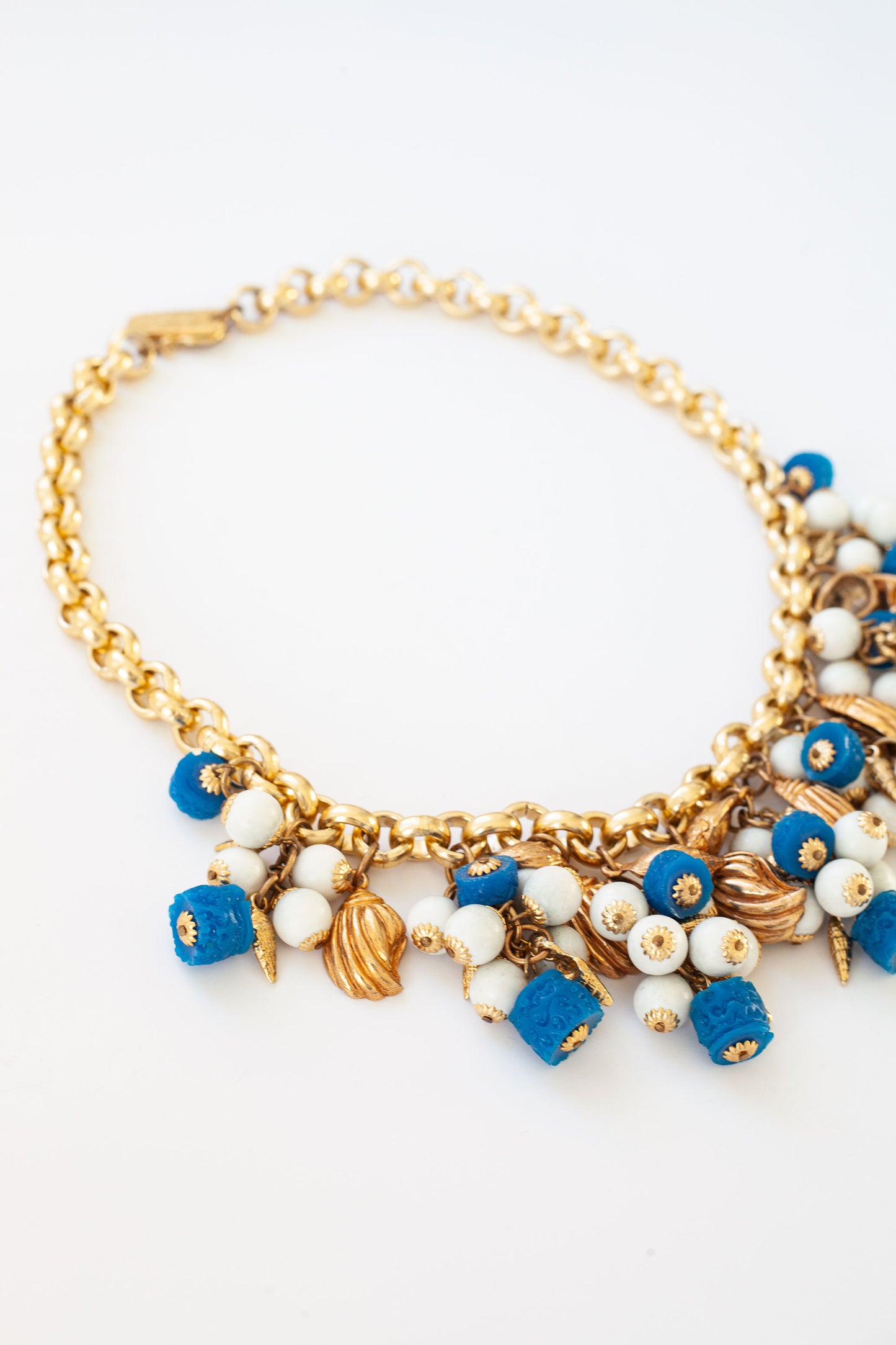 Vintage Designer Sea Shell Charm Necklace