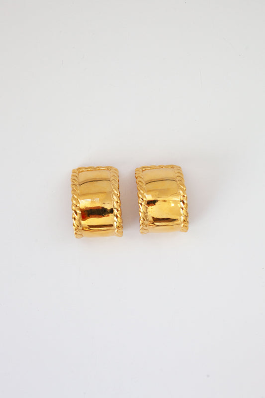 Vintage Designer Half Hoop Earrings