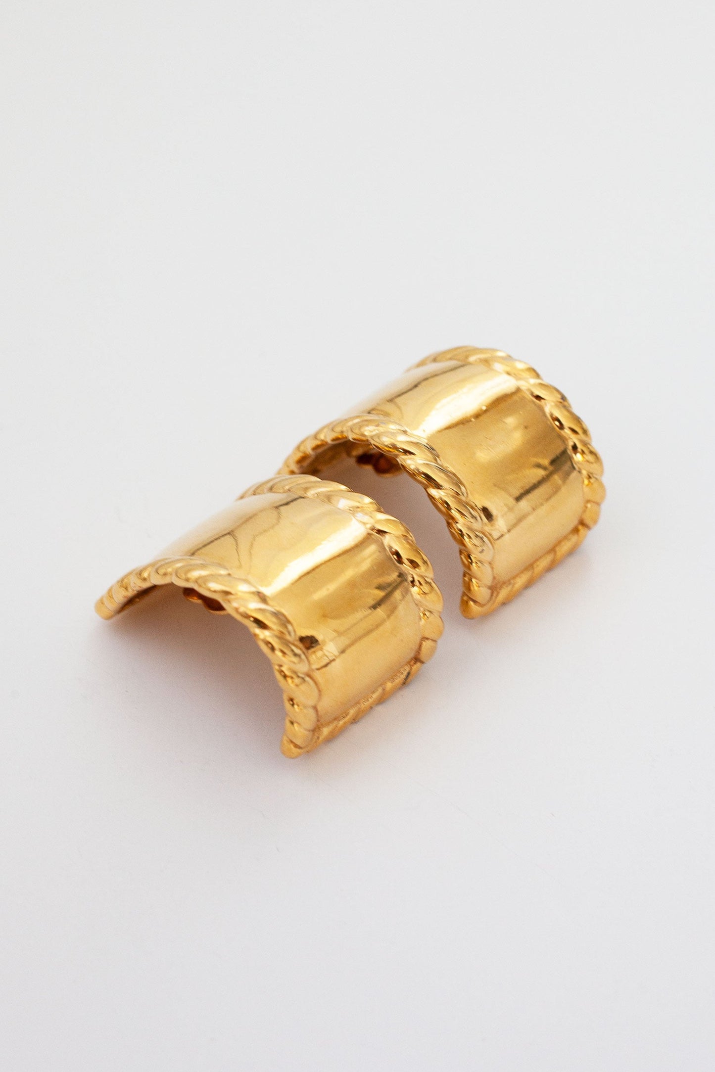 Vintage Designer Half Hoop Earrings