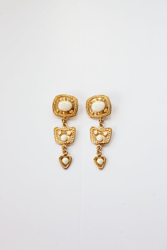 Vintage Enamel Dangle Earrings