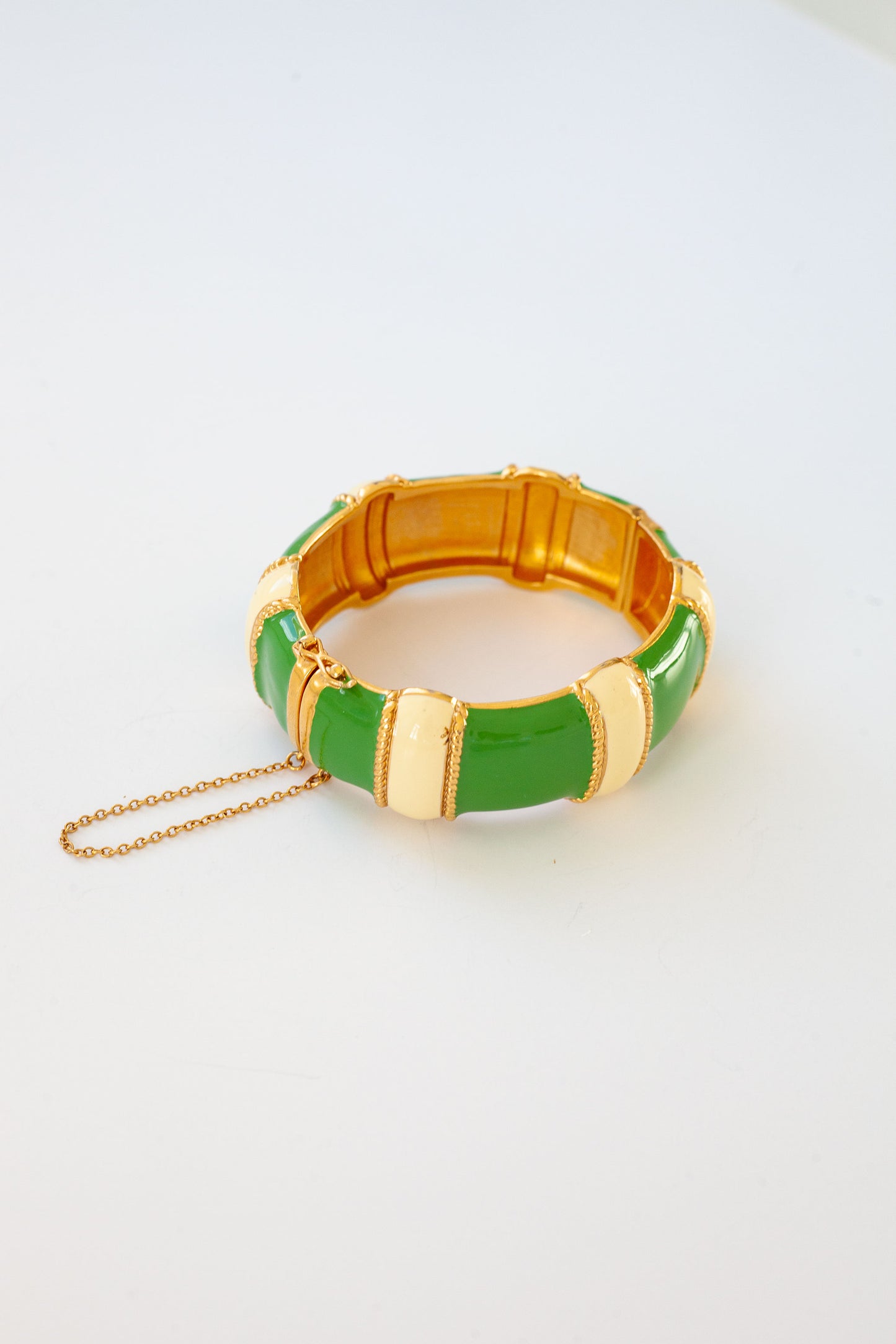 Vintage Enamel Hinged Bracelet