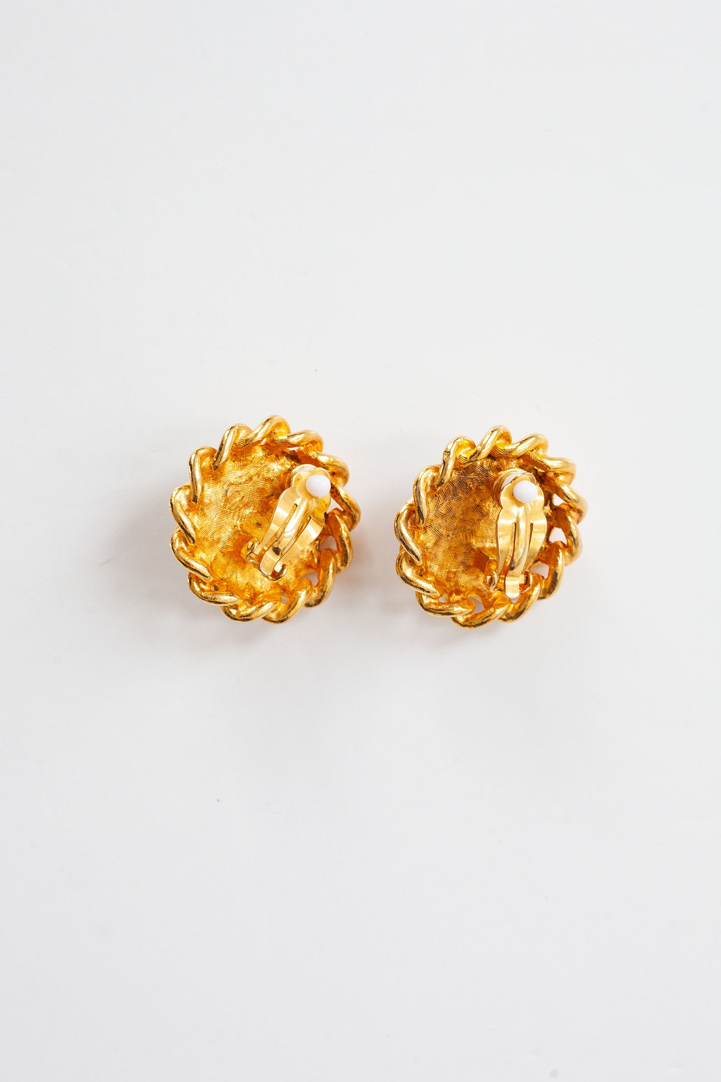 Vintage Faux Pearl Chain Earrings