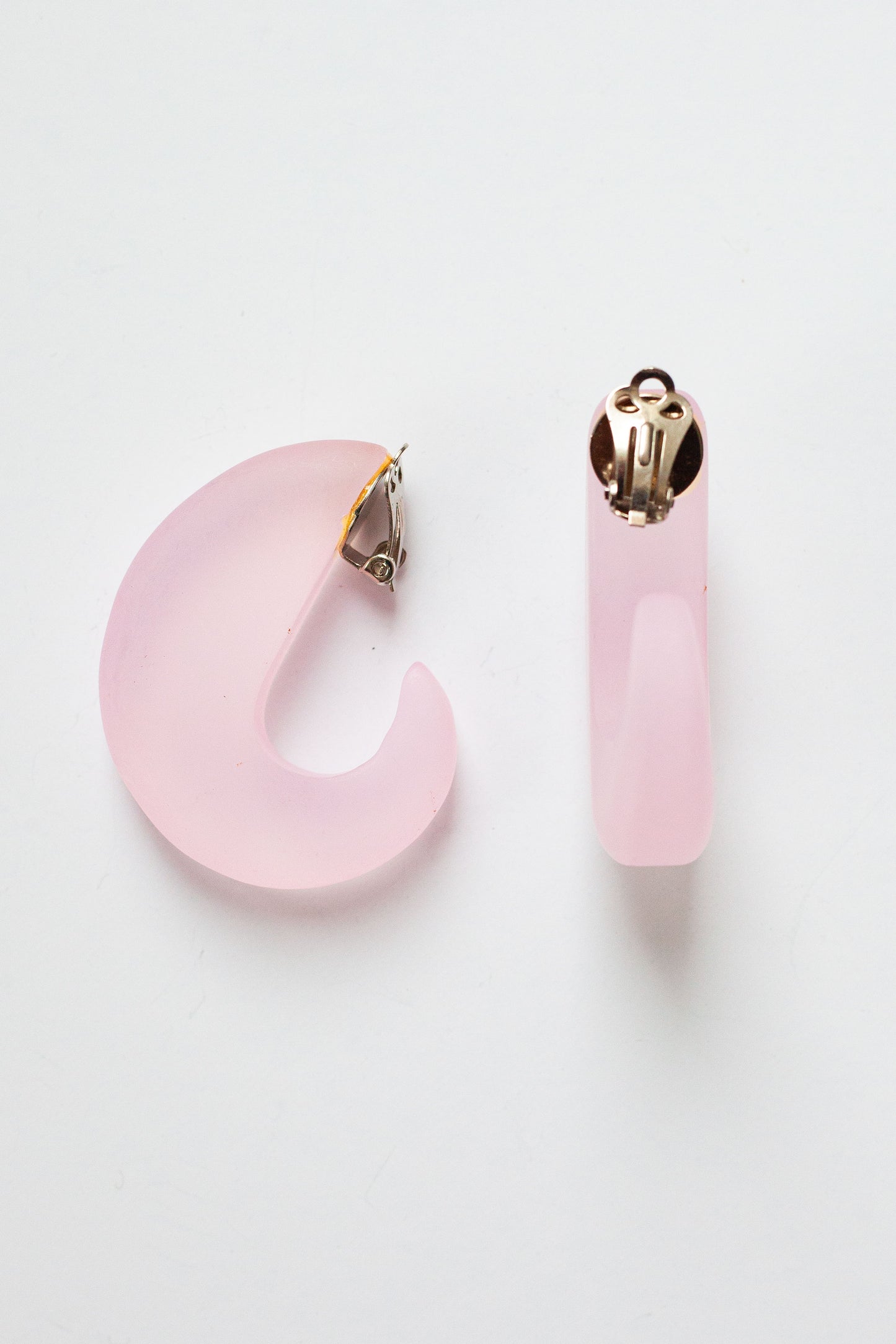 Vintage Frosted Pastel Earrings - Pink