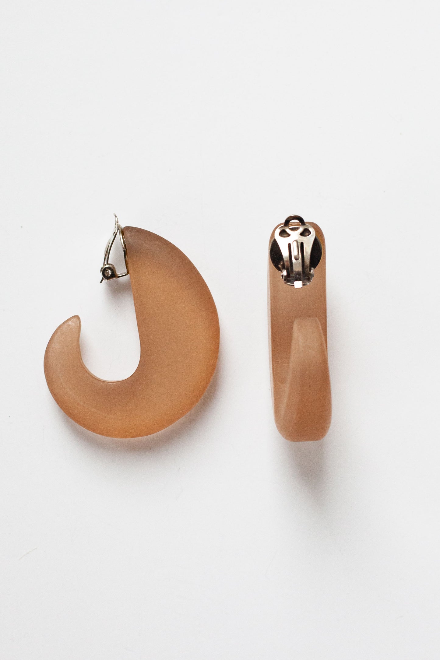 Vintage Frosted Pastel Earrings - Taupe