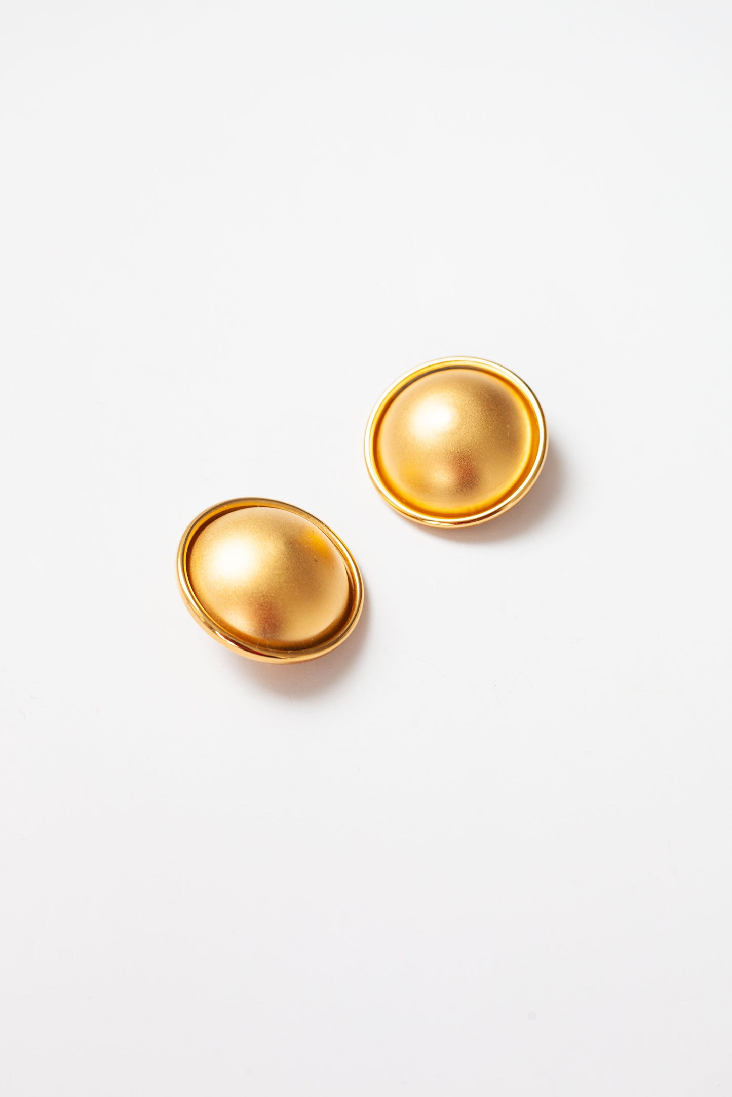 Vintage Gold Button Earrings