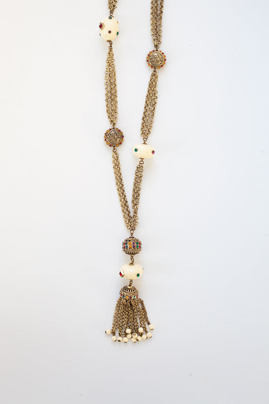 Vintage Multi-Strand Crystal Necklace
