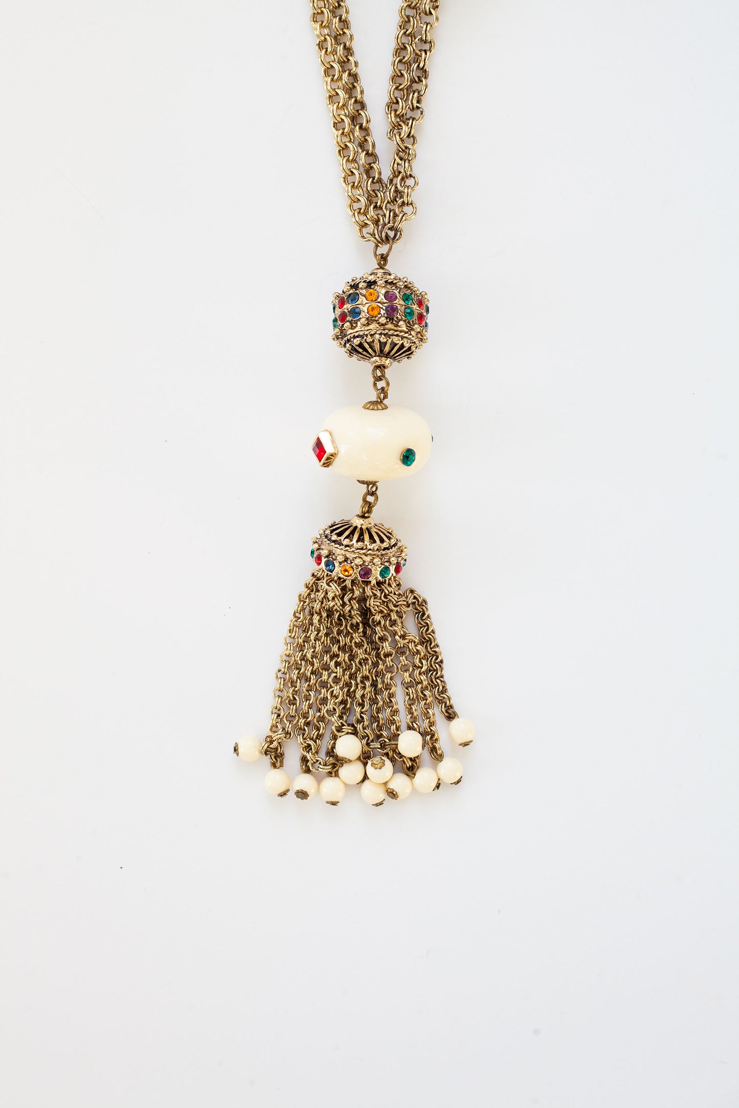 Vintage Multi-Strand Crystal Necklace