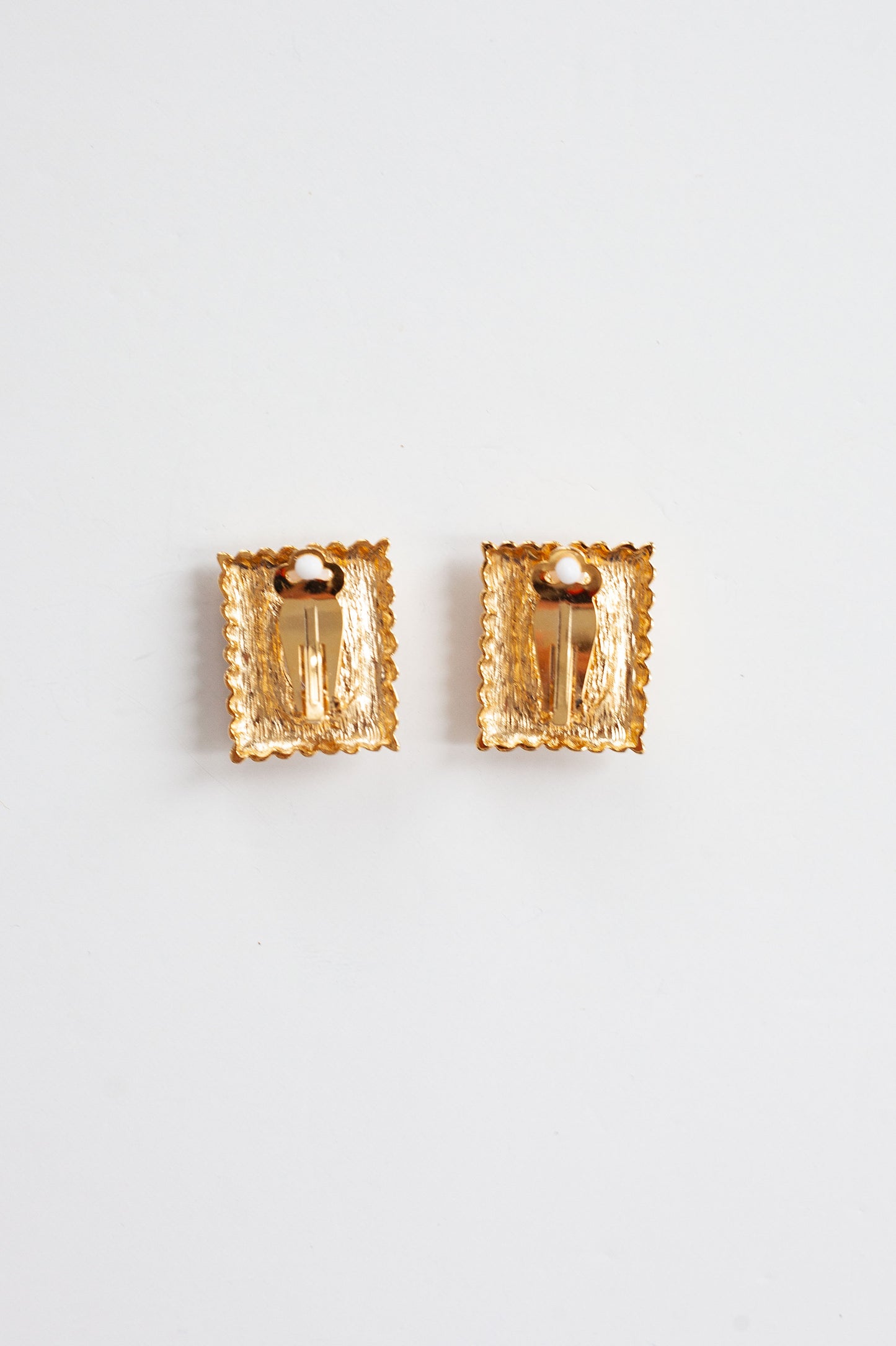 Vintage Purple Cabachon Shield Earrings
