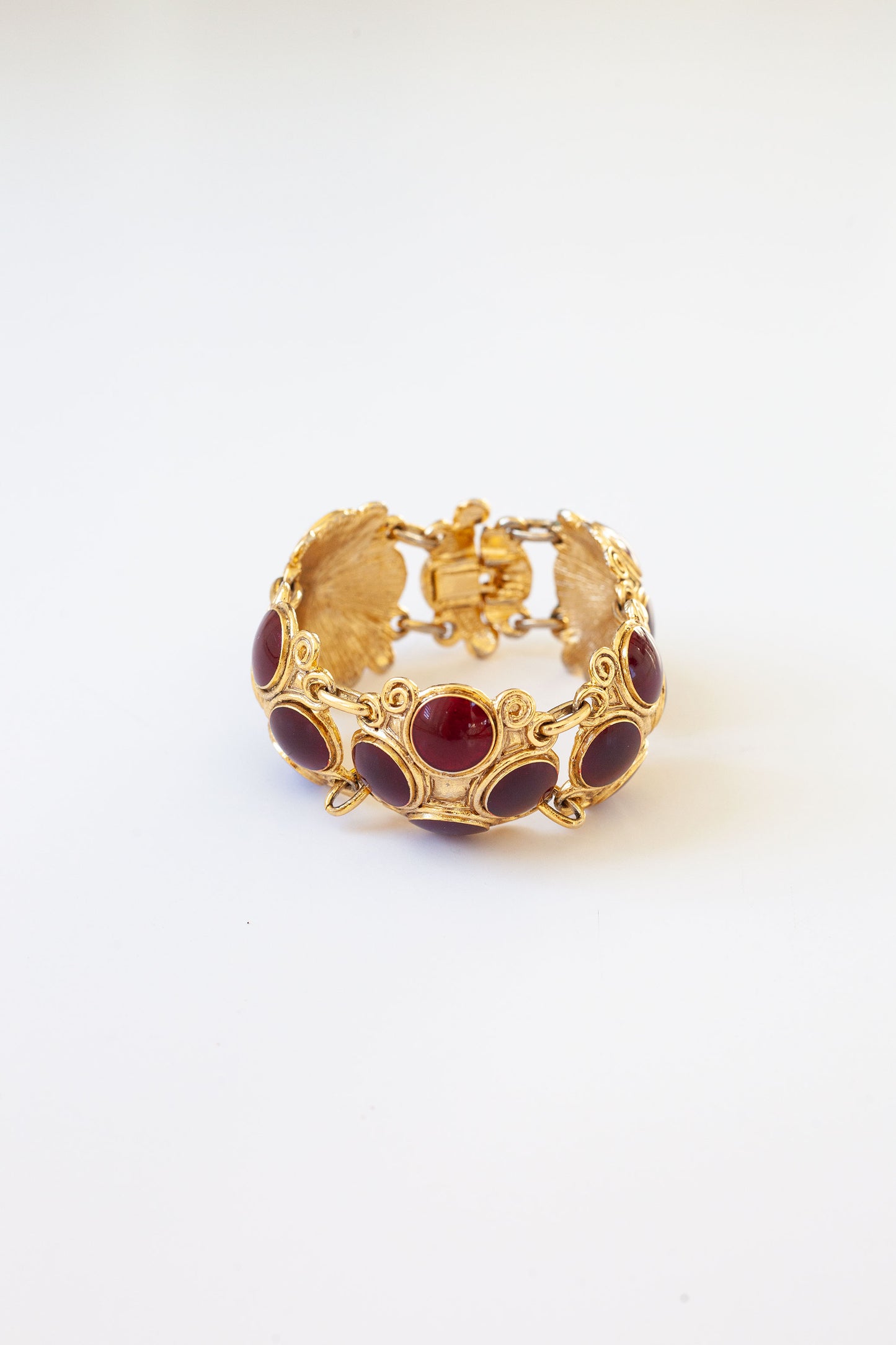 Vintage Red Enamel Cabachon Bracelet