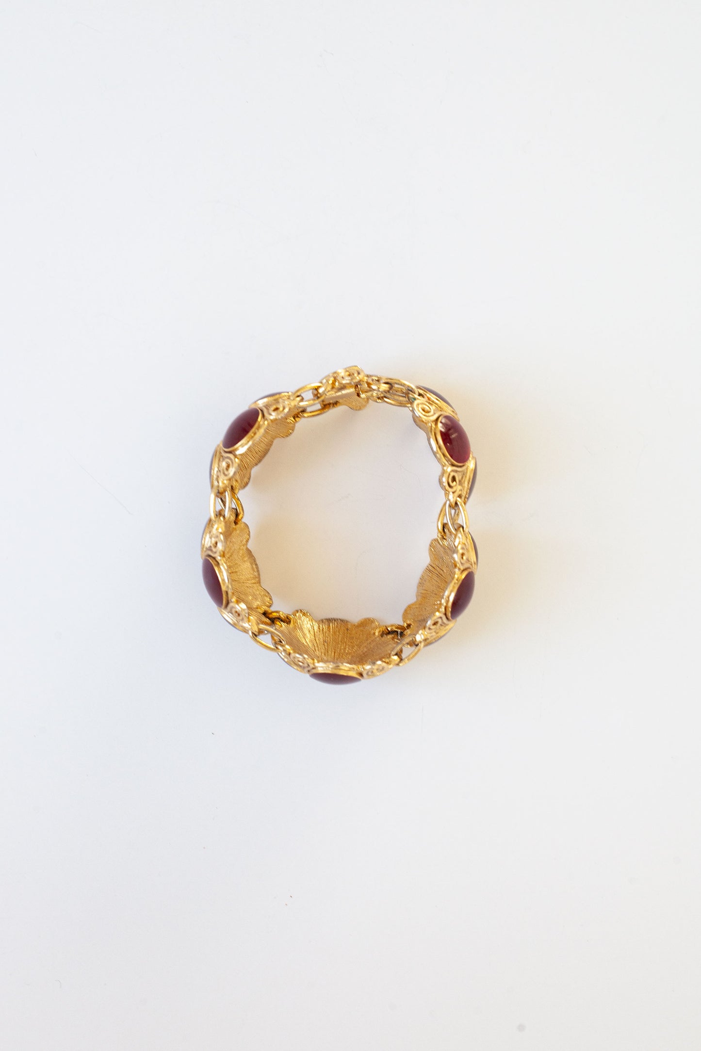 Vintage Red Enamel Cabachon Bracelet