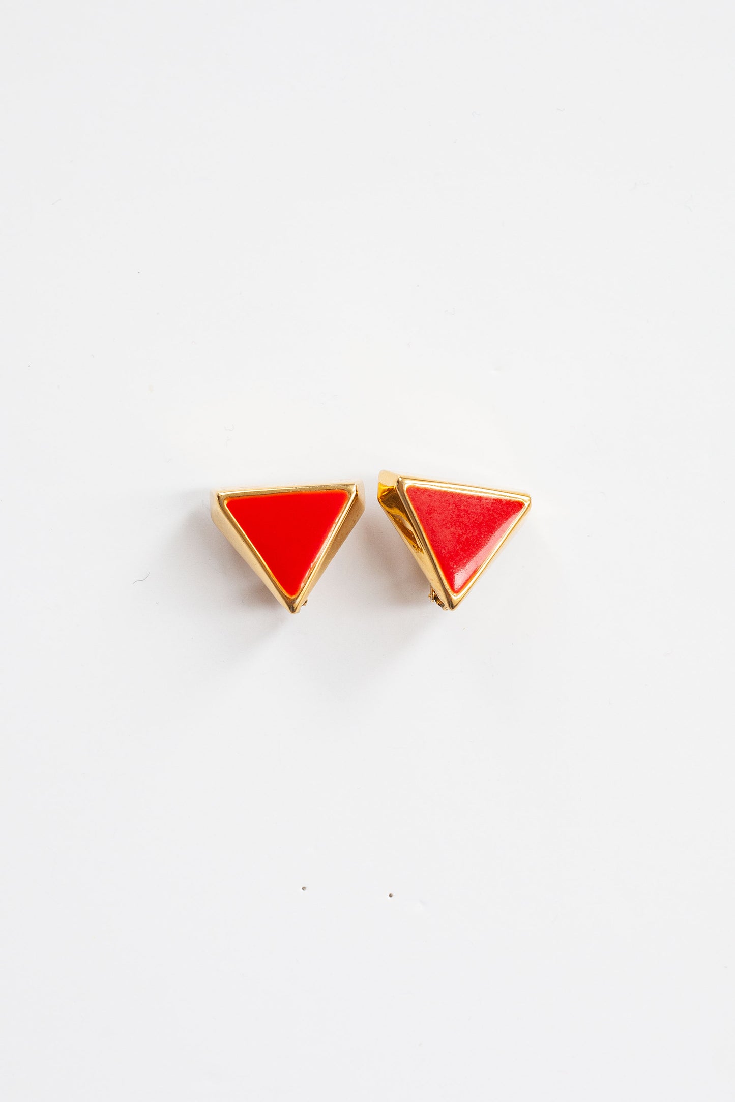 Vintage Red Enamel Earrings