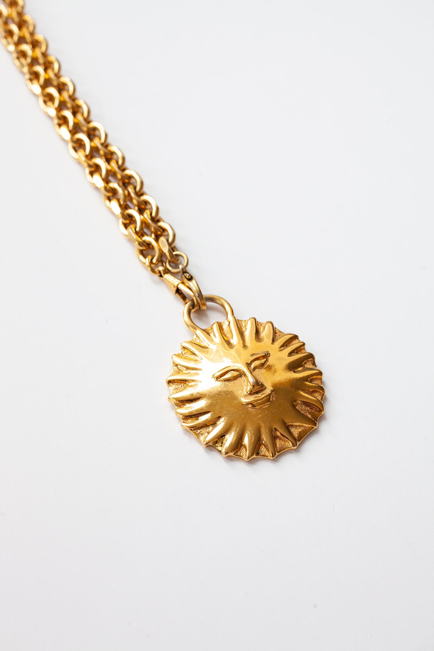 Vintage Sun Medallion Necklace