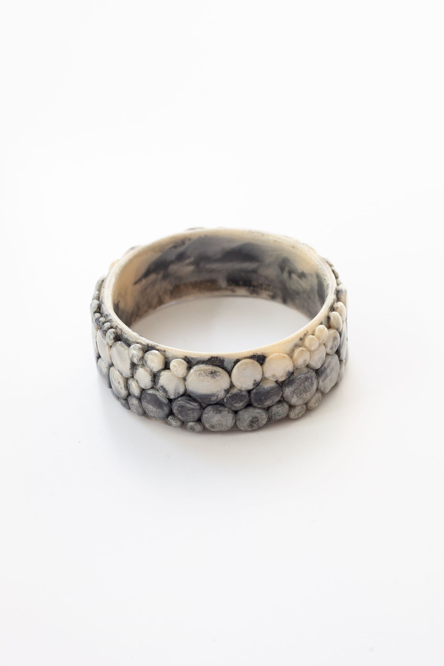Vintage Resin Textured Bangle Bracelet