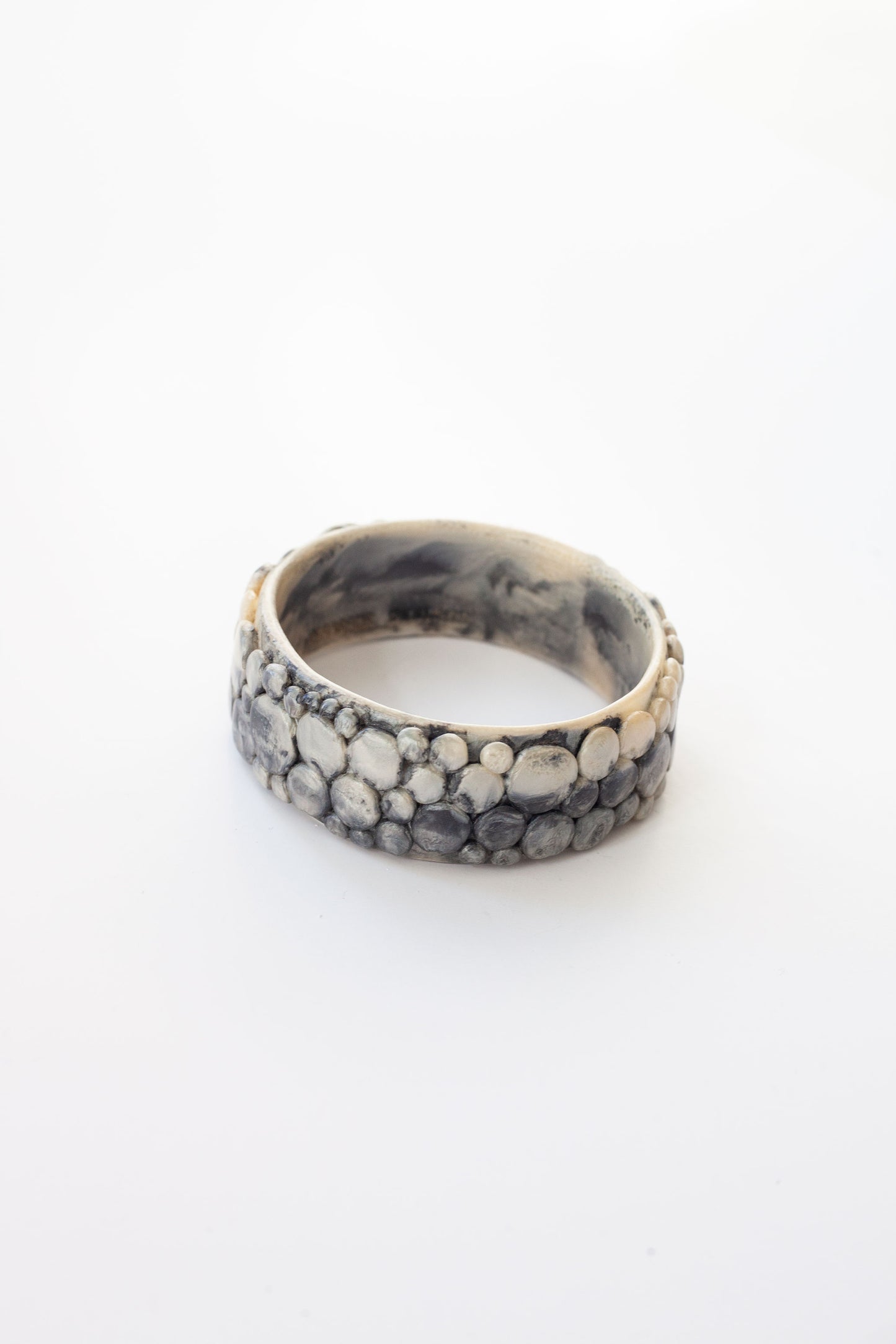 Vintage Resin Textured Bangle Bracelet