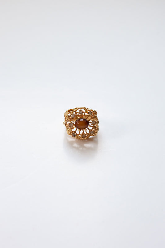 Vintage Tigers Eye Chunky Cocktail Ring
