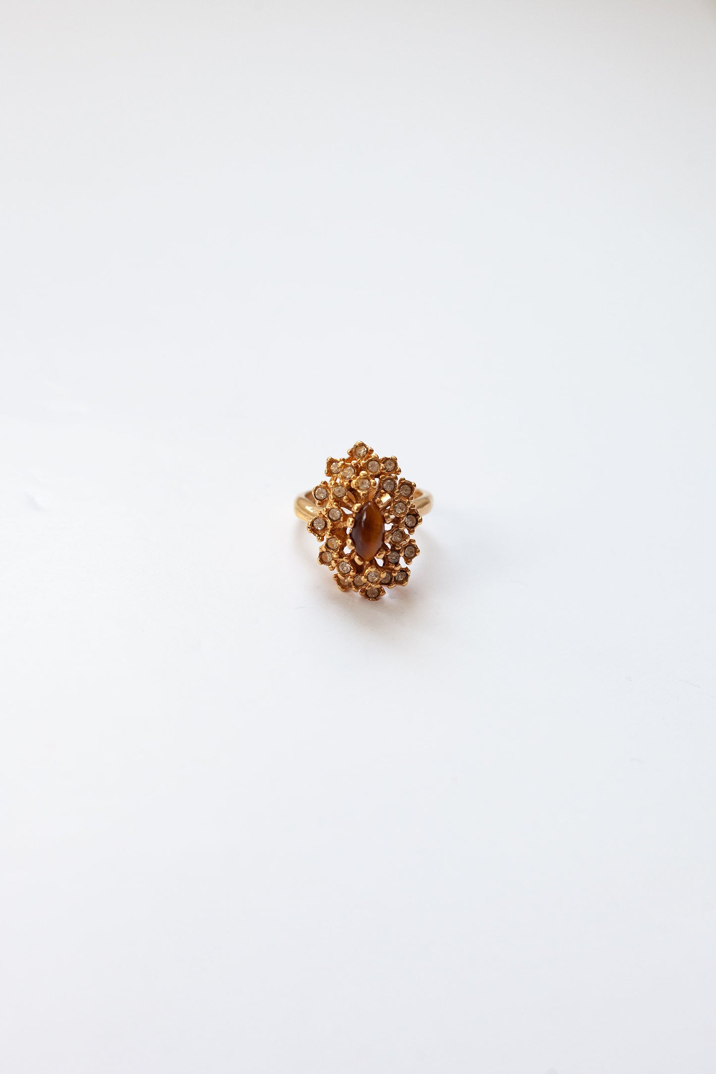 Vintage Tigers Eye Cocktail Ring