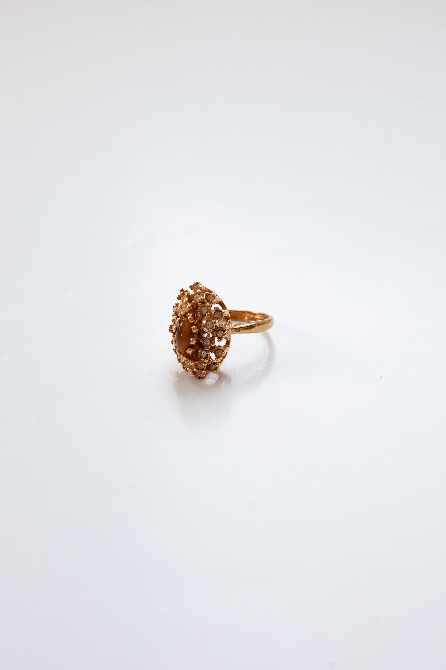 Vintage Tigers Eye Cocktail Ring