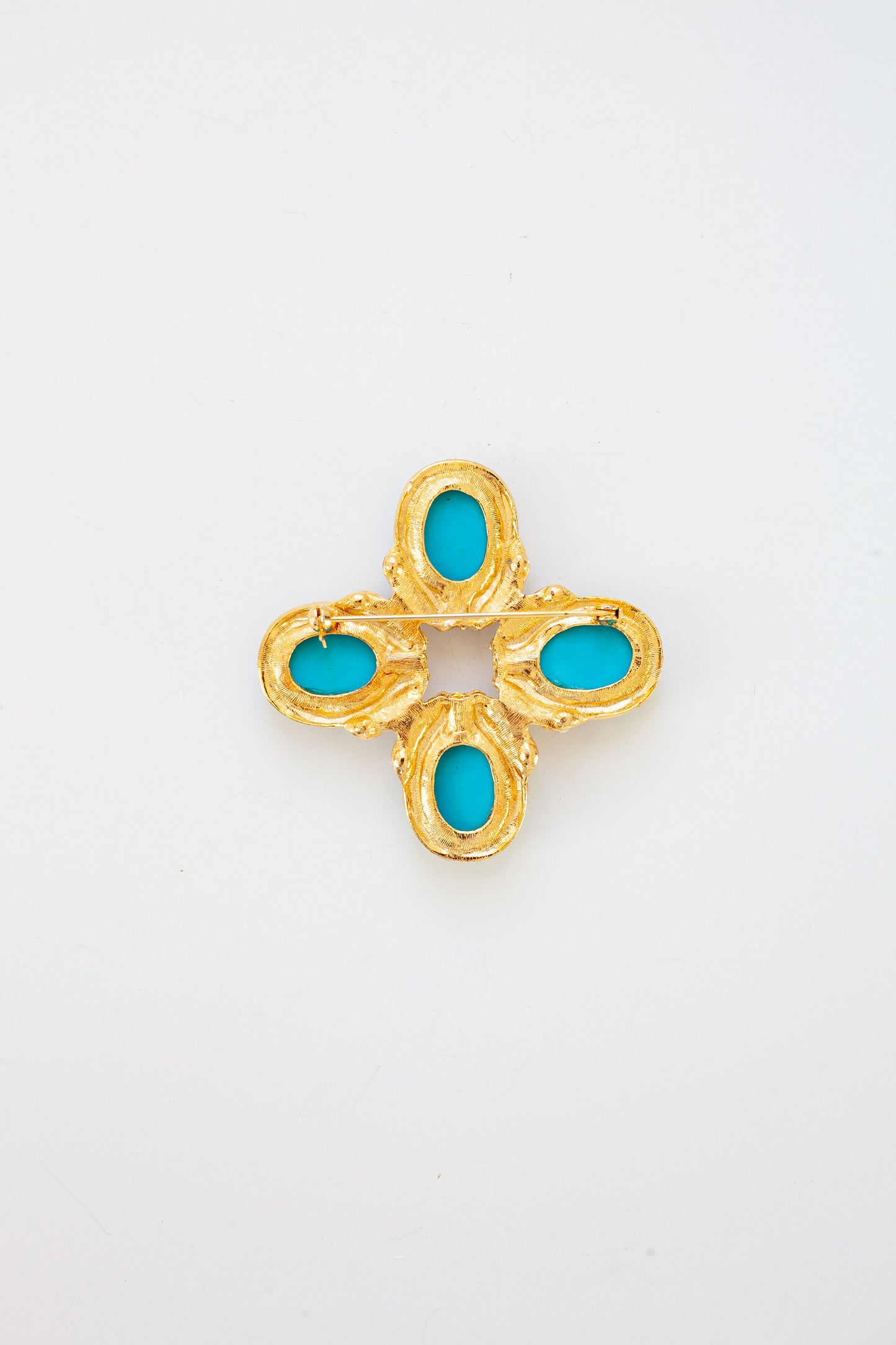 Vintage Turquoise Cabachon Brooch