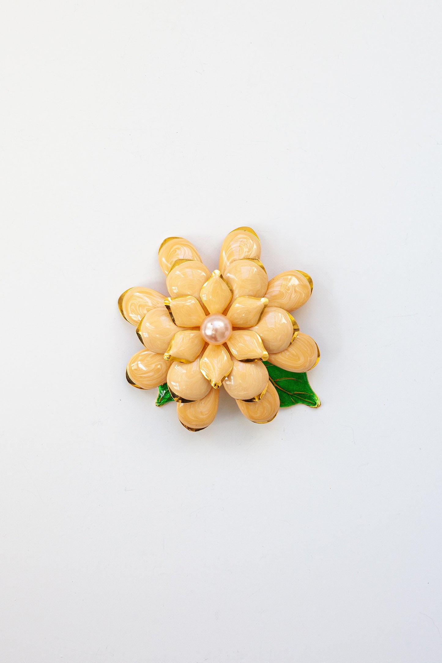Vintage XL Flower Pearl Brooch